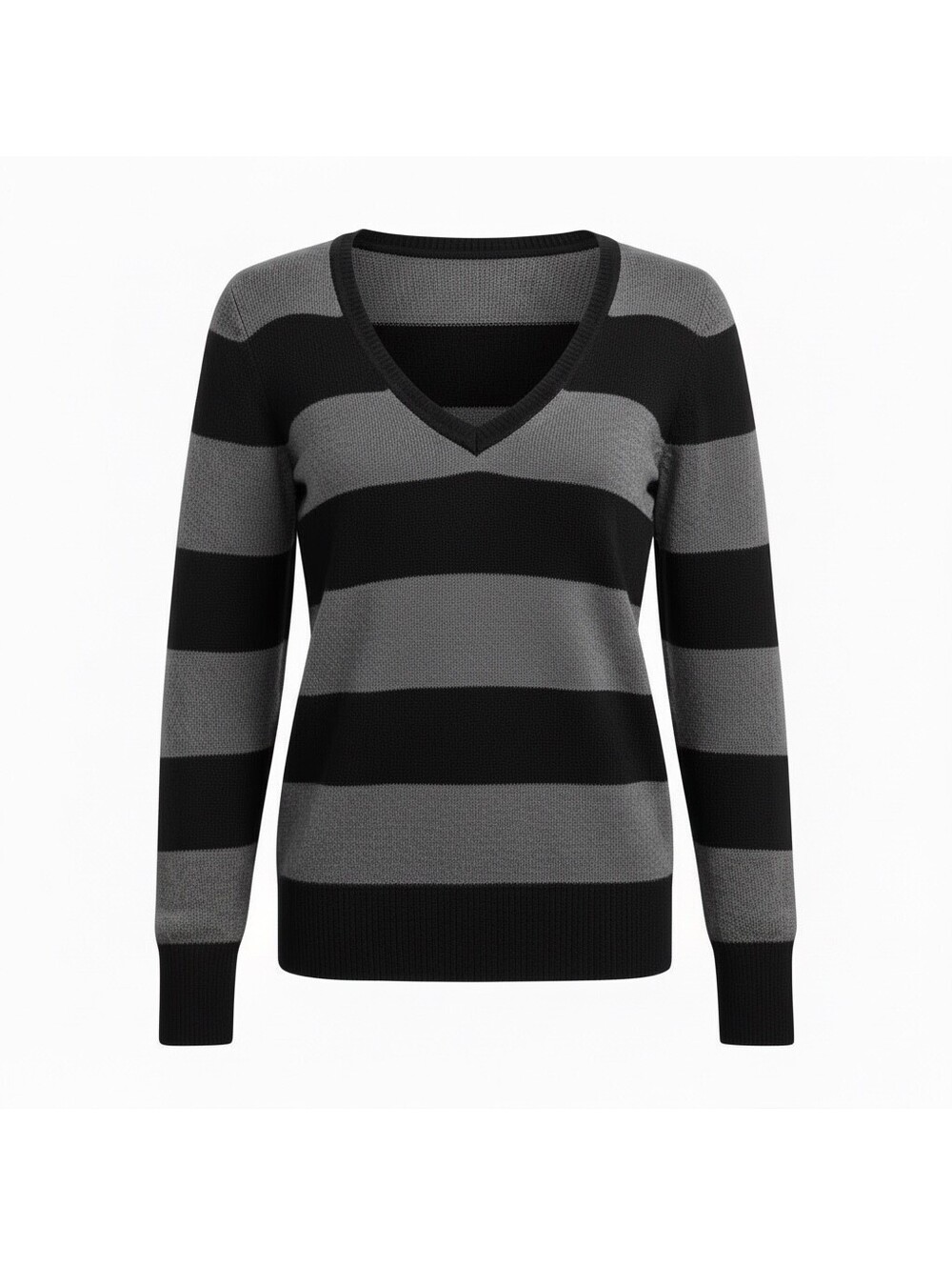 Gap Luxe Women's XS Striped V-Neck Sweater Angora Rabbit Hair Blend Bella Swan